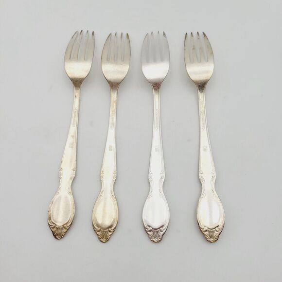 Rogers Bros International Silverplate Set 4 Dinner Forks 1959 REFLECTION 1847 - Picture 3 of 5